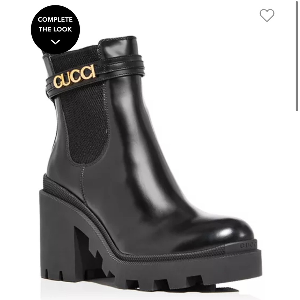 Gucci - Brand New - size 36
Women's Logo Strap High Heel Chelsea Boots